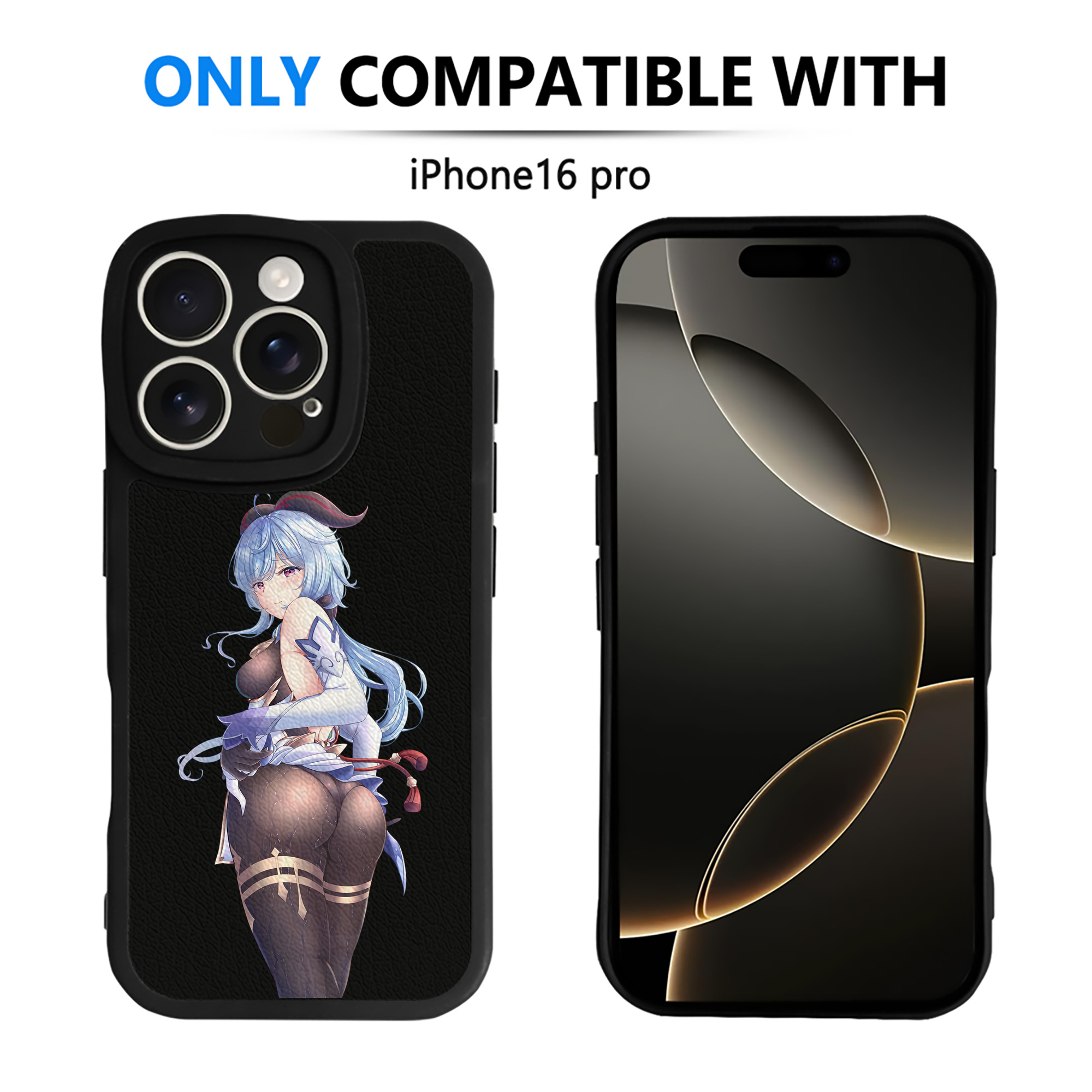 げんし神 甘雨 かんう genshin Ganyu 【iPhone 16シリーズ対応】シリコンスマホケース（レザー調） 材質：シリコン